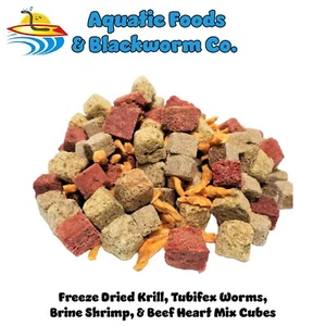 Freeze-Dried Mix of Krill, Cubed Tubifex Worm, Brine Shrimp, Beef Heart GB-680 - Picture 1 of 1