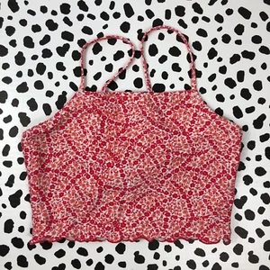CREWCUTS GIRLS NWT Red Pink Floral Pearl Edge Tankini SWIM TOP Reg. 16 BO432 - Picture 1 of 5