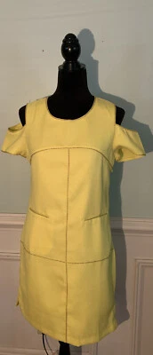 Vestido Esley Amarillo Brillante Hombro Frío Talla Mediana Foto 1 de 4