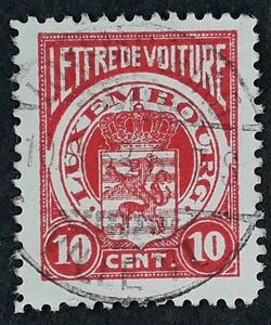 1938 Luxembourg 10c red revenue stamp cancelled Luxembourg - Picture 1 of 2