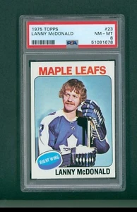 1975 Topps Hockey Card - #23 Lanny McDonald, PSA 8 NM/MT - Picture 1 of 2