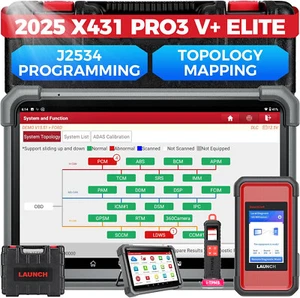 2025 LAUNCH X431 PRO3S V+ ELITE Pro 5 Diagnostic Tool J2534 Programming Coding - Picture 1 of 19