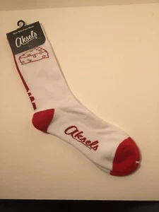 Aksels White & Red Cheese Unisex Athletic Socks One Size Fits Most - WISCONSIN - Picture 1 of 4