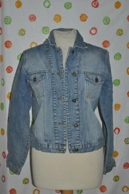 CHAQUETA VAQUERA FORENZA Chic Azul Denim 100% Algodón Mujer Talla Mediana Usada en Excelente Condición Foto 1 de 4