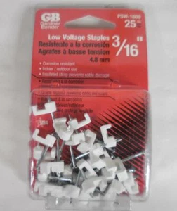 Gardner Bender 3/16" Low Voltage Staples Lot of 4 Packs of 25 - 100 Total - Picture 1 of 7