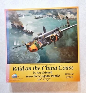 Roy Grinnel Sunsout Raid 1000 pezzi sulla costa cinese WW2 20"x 27" - Foto 1 di 3