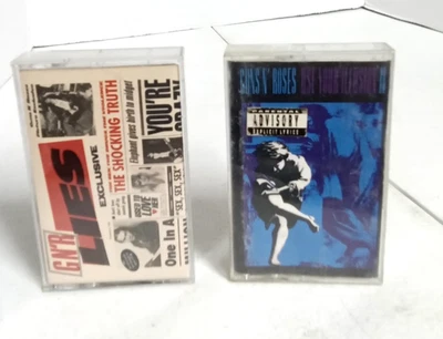 G N' R Lies Use Your Illusion II Guns N' Roses Cassette Lot - Imagem 1 de 3