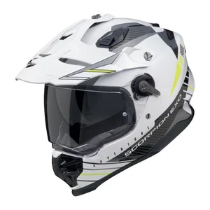 Scorpion Motorcycle Helmets - ADF-9000 FEAT WHT/BLK/YELL XS - Picture 1 of 1