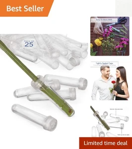 Vielseitige 3" klare Blumenfläschchen - perfekt für Rosen & Geschenkblumen - 25er Pack - Bild 1 von 9