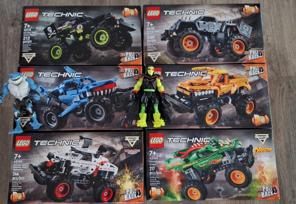LEGO MONSTER JAM TECHNIC LOTE DE 6 CAMIONES PULL BACK 2 EN 1 NUEVOS EN CAJA  Foto 1 de 4