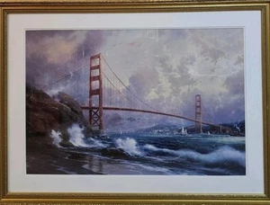 Thomas Kinkade landscape, lithograph, Golden Gate Bridge, San Francisco - Picture 1 of 13