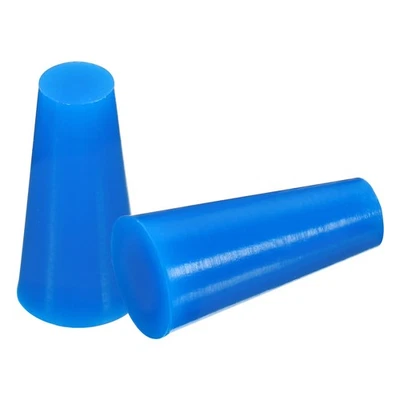 Silicone Rubber Tapered Plug 6.4mm to 9.5mm Solid Blue 50 Pieces Foto 1 de 4