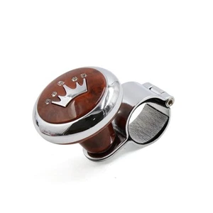 Brown Crown Pattern Design Steering Wheel Knob Power Handle for Auto Car Auto... - Picture 1 of 6