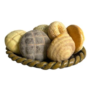 Vintage Handmade Sweet Mexican Fake Bread Prop - Made In Mexico , Bowl - Picture 1 of 12
