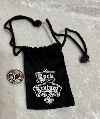 Rock Revival Jean 3/4" Fleur De Lis Replacement Button Bronze/white - Image 1 of 3