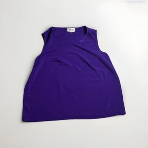 Vintage 80’s Maggie Sweet Royal Purple Tank Top Women Sz-XL  - Picture 1 of 6