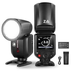 NEEWER Z2PRO-N 2.4G TTL HSS Round Flash Speedlite Wireless for Nikon DSLR Camera - Picture 1 of 8