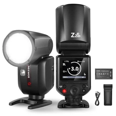 NEEWER Z2PRO-N 2.4G TTL HSS Round Flash Speedlite Wireless for Nikon DSLR Camera - Image 1 of 4