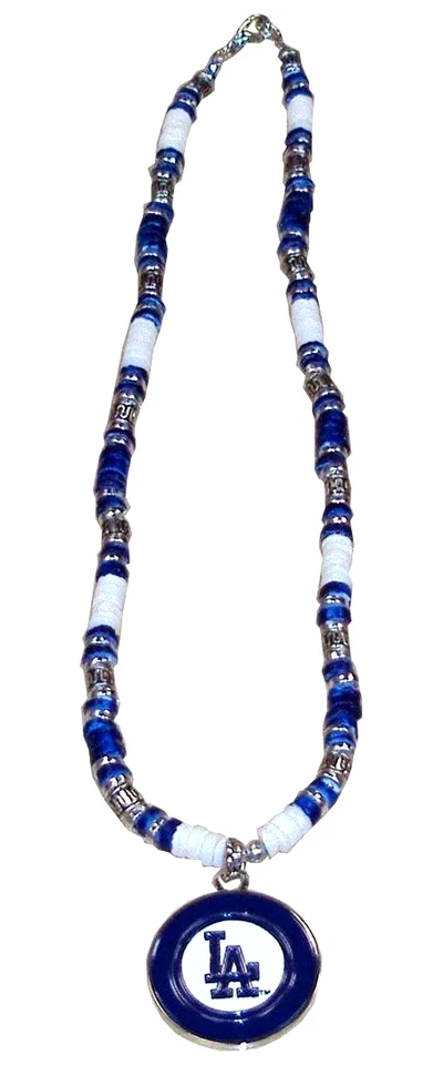 Los Angeles Dodgers Natural Shell Necklace Pendant 18"Shell Fashion New MLB - Image 1 of 1
