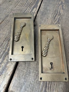 Antique Yale & Towne  Escutcheons Brass - Picture 1 of 6