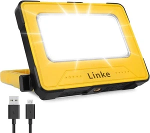 Linke Rechargeable Work Light 80W, Super Bright Camping Lights with Yellow - Picture 1 of 7