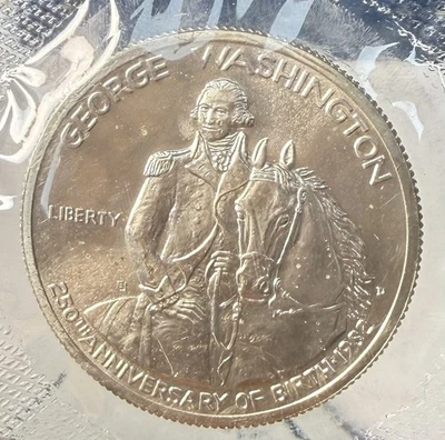1732-1982 George Washington Half Commemorative Dollar w/ Box & COA - Image 1 of 4