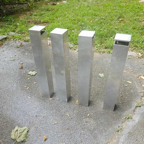 Set Of Mid Century Modern Designer Chrome Legs Cover