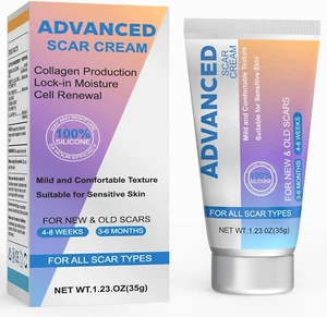 Silicone Scar Cream Scar Gel - Advanced Scar Treatment Keloid Bump Removal for S - Picture 1 of 12