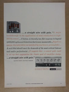1964 Harman-Kardon Citation A Preamplificatore stampa vintage annuncio - Foto 1 di 1