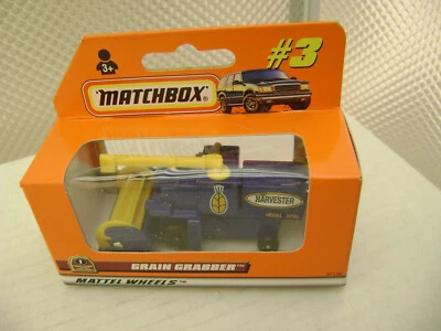 1998 MATCHBOX SUPERFAST #3 СИНИЙ ЗЕРНИСТЫЙ ГРАББЕР 379A КОМБАЙН НОВЫЙ В КОРОБКЕ - Изображение 1 из 3