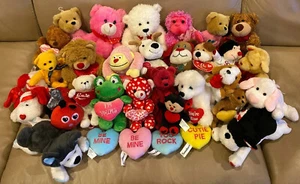 💖 Valentinstag Geschenke Set 32 Plüschbär Affe Hund Käfer Frosch Herzen - Bild 1 von 12