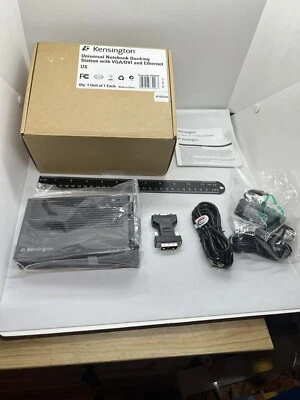 Estación de acoplamiento universal para notebook Kensington con Ethernet VGA/DVI K33926 EE. UU. Foto 1 de 4