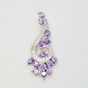 Amethyst Weißtopas Anhänger 925 Sterlingsilber rhodiniert - Bild 1 von 4