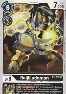 Juego de cartas Bandai Digimon 2021 - Raijiludomon BT3-069 C - negro - Imagen 1 de 2