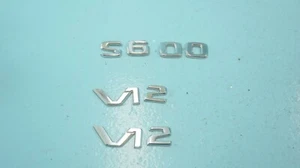 MERCEDES--BENZ W140 S600 SEDAN , EMBLEM LETTERING LOGO SET CHROME PLASTIC - Bild 1 von 7