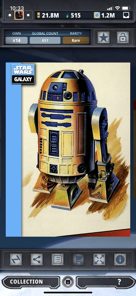 Topps Star Wars Digital Card Trader Galaxy Selects R2-D2 Insert - Image 1 of 1