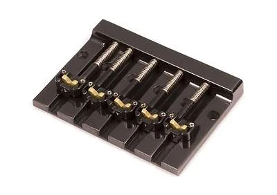 Hipshot KickAss 5 String Bass Bridge Black Retrofits Fender Squier - 5K502B - Image 1 of 2