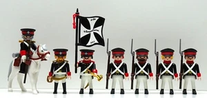 7 Prusiano Landwehr Soldados Super Set Playmobil Zu 1813 Versus Napoleón Custom - Picture 1 of 10