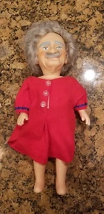 RARE VINTAGE BILLIE PEPPERS ALBERT EINSTEIN DOLL  14" Grandpa Santa RED Pijama  - Picture 1 of 7