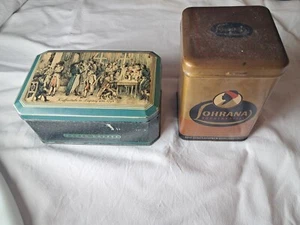 Alte Blechdose Faber Kaffee BREMEN und Lohrana Bohnenkaffee - Bild 1 von 4
