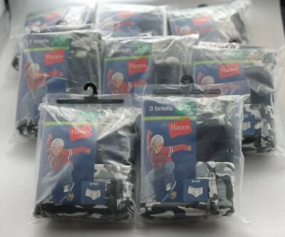 HANES BOYS BRIEFS 24 PK ONE  SIZE  LARGE ASSORTED COLORS 100% COTTON - Image 1 of 2