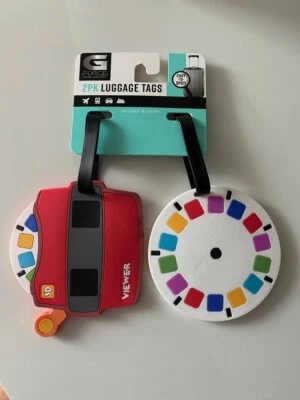 G FORCE 2 Pack VIEW MASTER Large Viewer and Reel Soft Luggage Tags
