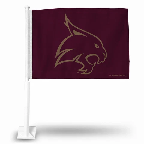 Texas State Bobcats 11X14 Window Mount 2-Sided Car Flag Cover