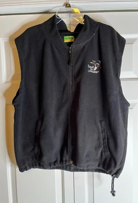 PRIMOS Speak the Language Hunting Calls Hunting Vest Black Fleece Size Large - Image 1 of 4