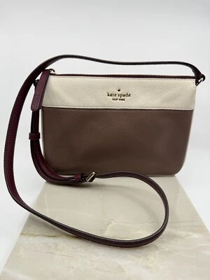 Bolso Bandolera Kate Spade Mujer Jackson Triple Marrón Cuero Refuerzo Delgado Foto 1 de 4