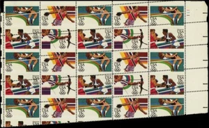 2051a, Misperforation ERROR PL# Block of 25 Stamps 13¢ Olympics - Stuart Katz - Picture 1 of 1