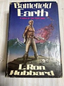 L. Ron Hubbard Battlefield Earth First Edition 1st/1st Hardcover HCDJ BCE 1982 - Picture 1 of 5