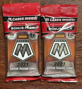 Lot Of 2 2021 Panini Euro Mosaic Factory Sealed Cello Packs - Bild 1 von 3