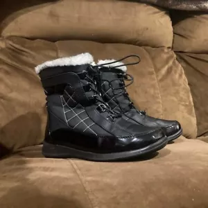 totes Womens Lisa Round Toe Ankle Cold Weather Boots, Black, Size 7 - Picture 1 of 6