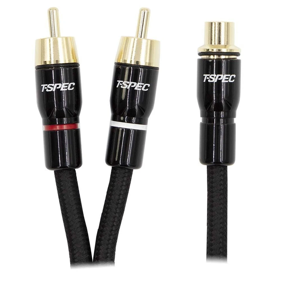 T-Spec V16RCA-Y1 Gold Plated RCA Y-Adapter 1F-2M for Hi-Res Audio Performance - Image 1 of 4